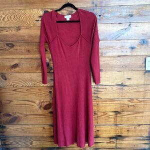 Rachel Parcell Sweetheart Knit Long Sleeve Dress Size Medium